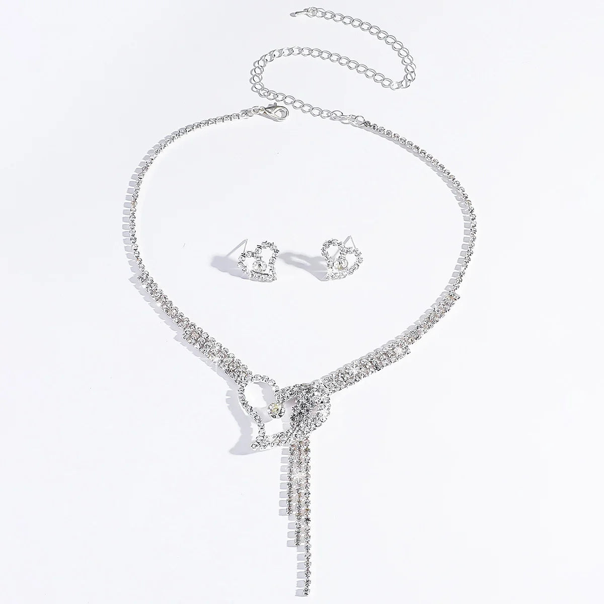 Conjunto Colar e Brincos Love Zircônia KATARIAN - Joias para Noiva