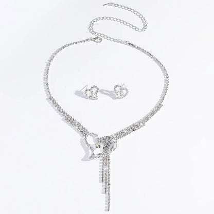 Conjunto Colar e Brincos Love Zircônia KATARIAN - Joias para Noiva
