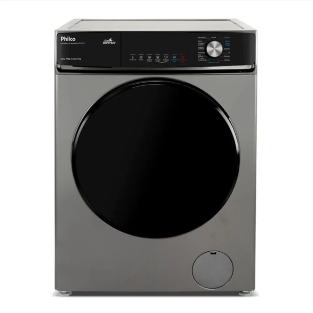 Lava e Seca Philco 11kg 16 Programas Eco Invert PLS11C Titânio