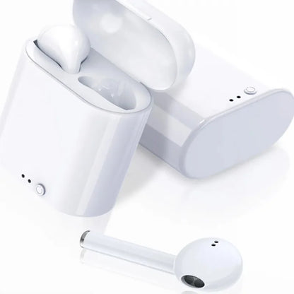 Fone de Ouvido I7S TWS Bluetooth Sem Fio - Earbuds com Estojo Carregador