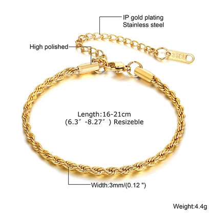 Pulseira Feminina Aço Inoxidável Empilhável Antialérgica