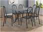 Conjunto Mesa de Jantar 6 Cadeiras Preta Ravenna Madesa