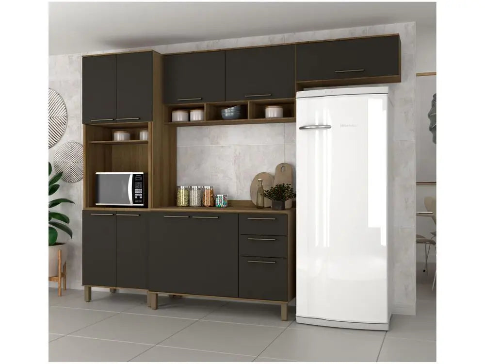 Cozinha Compacta Luciane Suíça 7 Portas - Móvel Completo para Cozinha