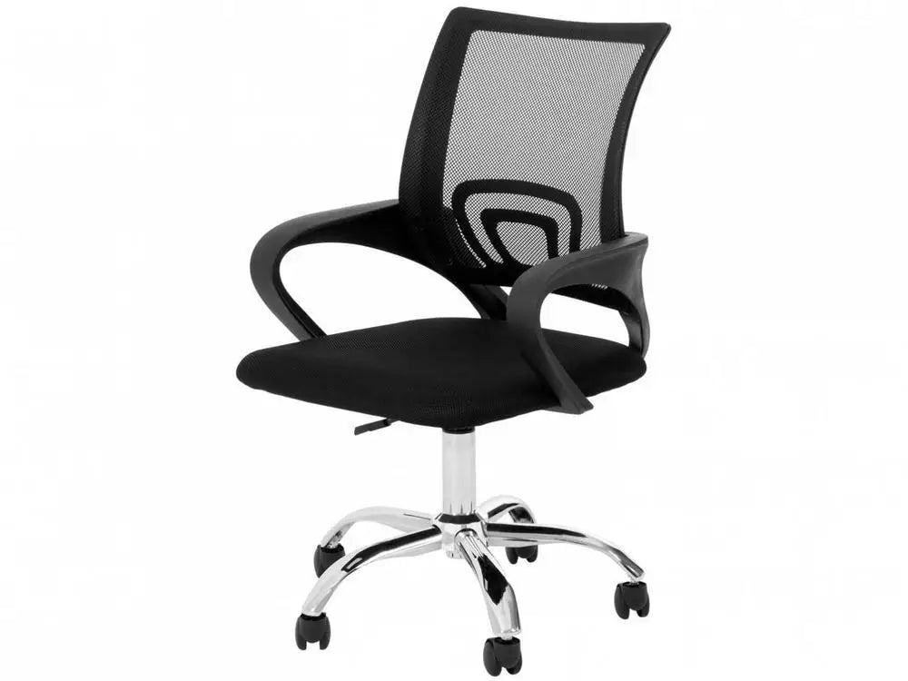 Cadeira Diretora Giratória Preta para Escritório - Modelo DIR-002