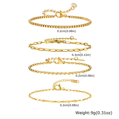 Pulseira Feminina Aço Inoxidável Empilhável Antialérgica