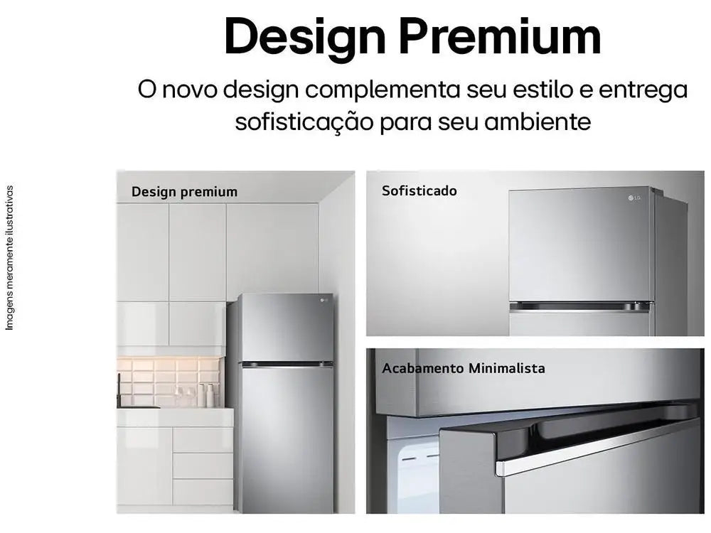 Geladeira LG Frost Free Duplex 395L - 110V | Freezer Superior e Sistema Anticongelamento