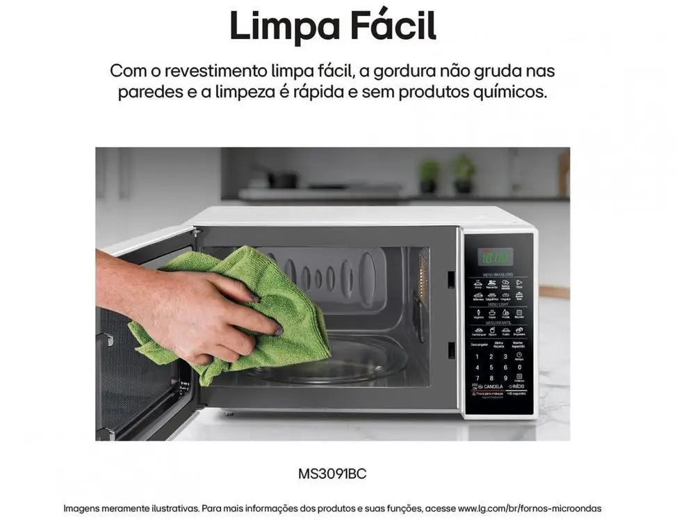 Micro-ondas LG 30 Litros MS3091BC – 220V.