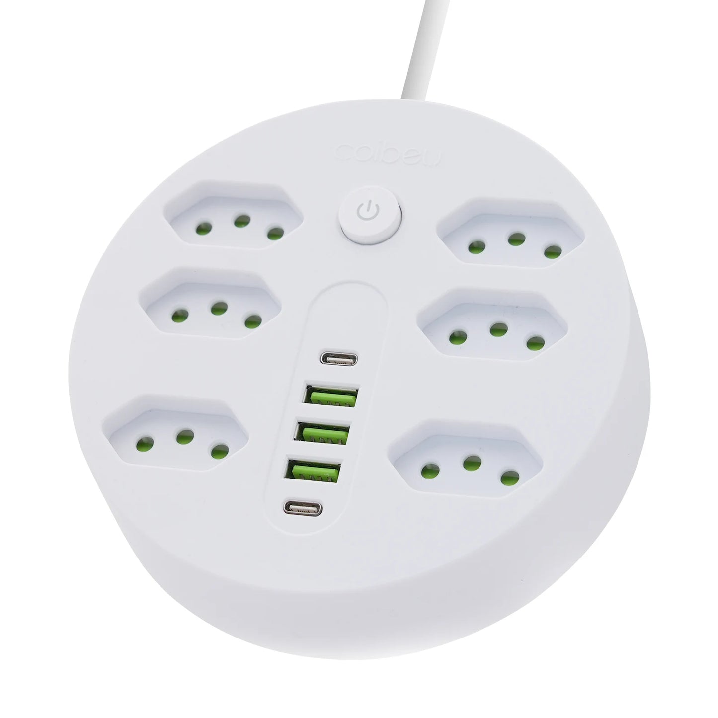 Filtro de Linha Extensão Elétrica Adaptador Tomada 10A 110-220V com USB