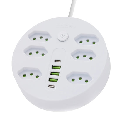 Filtro de Linha Extensão Elétrica Adaptador Tomada 10A 110-220V com USB