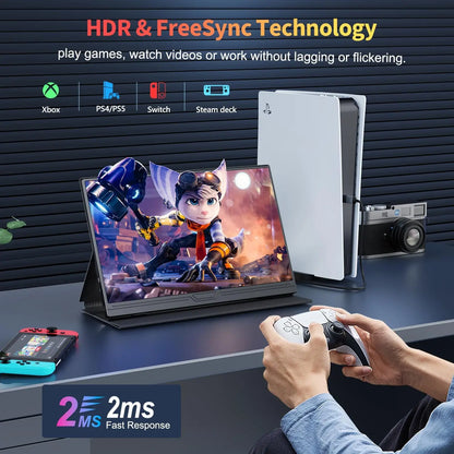 Monitor Portátil Touch 15.6" - Tela Sensível ao Toque Móvel