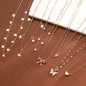 Conjunto 9 Peças Colares Choker Simples Feminino Amor Coração Estrela Pingente