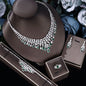 Conjunto 4 Peças Joias Noiva Zircônia Festa Feminino Elegante