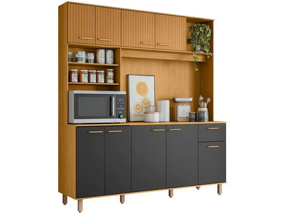Cozinha Compacta Poliman Núria 9 Portas 1 Gaveta - Móvel Completo