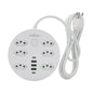 Filtro de Linha Extensão Elétrica Adaptador Tomada 10A 110-220V com USB