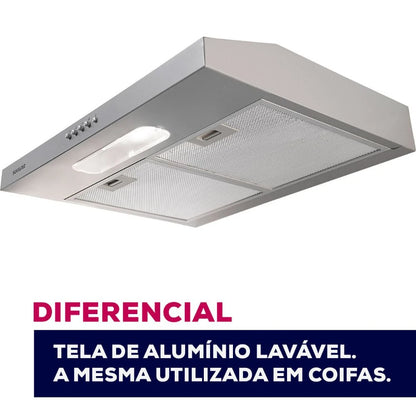 Depurador de Ar Scouper Slim Suggar 60cm 3 Velocidades DPS161PR/DPS162PR – Prata.