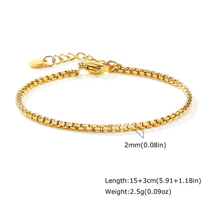 Pulseira Feminina Aço Inoxidável Empilhável Antialérgica
