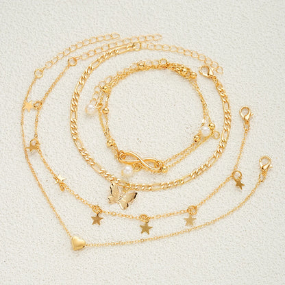 Conjunto 83 Peças Joias Elegante Pérolas Geométricas Brincos Colar Pulseira Anel