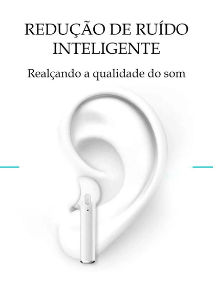Fone de Ouvido I7S TWS Bluetooth Sem Fio - Earbuds com Estojo Carregador