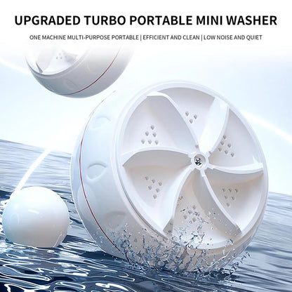 Mini Lavadora Ultrassônica Portátil 60W Turbo USB para Roupas de Bebê Roupas Íntimas Meias Viagem