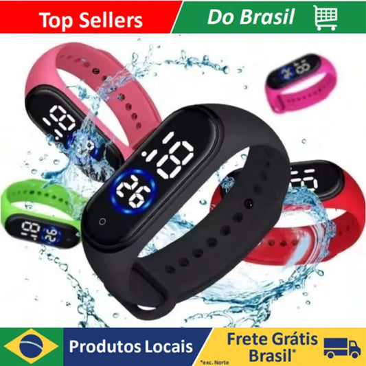 Relógio Digital Esportivo Masculino Brazil - Pulseira Outdoor Eletrônica Diária, Relógios Masculinos de Pulseira Populares e Duráveis