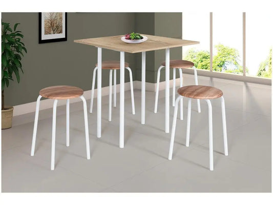 Conjunto Mesa Dobrável com 4 Banquetas - Economia de Espaço