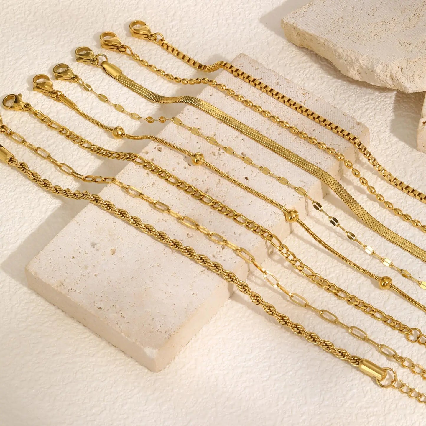Pulseira Feminina Aço Inoxidável Empilhável Antialérgica