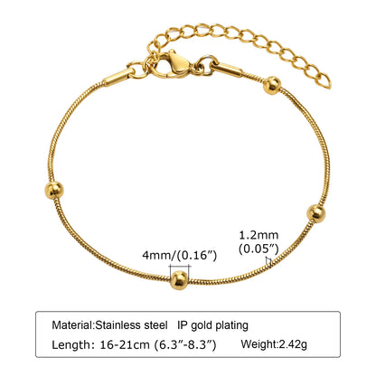 Pulseira Feminina Aço Inoxidável Empilhável Antialérgica