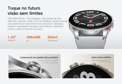 Smartwatch AURAFIT Original Masculino GPS NFC Rastreamento Chamadas BT Monitor Saúde