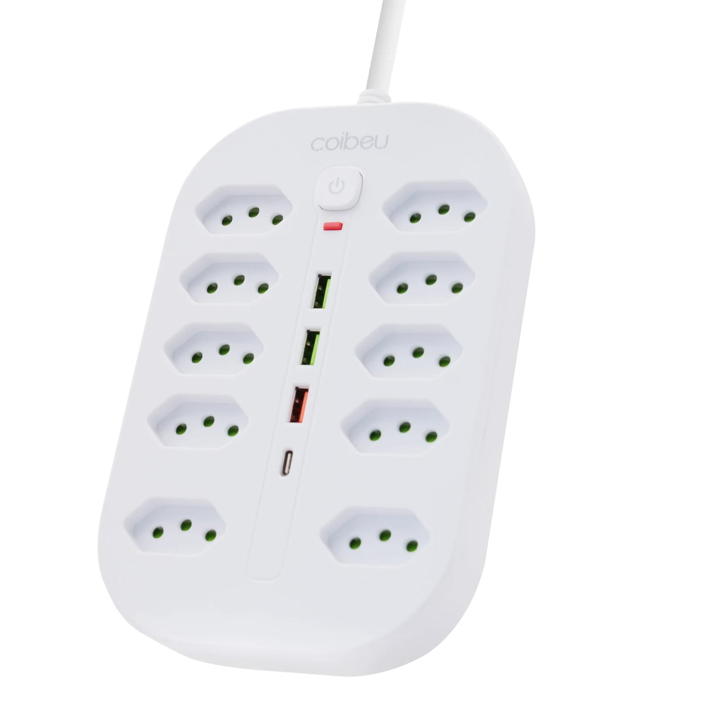 Filtro de Linha Extensão Elétrica Adaptador Tomada 10A 110-220V com USB