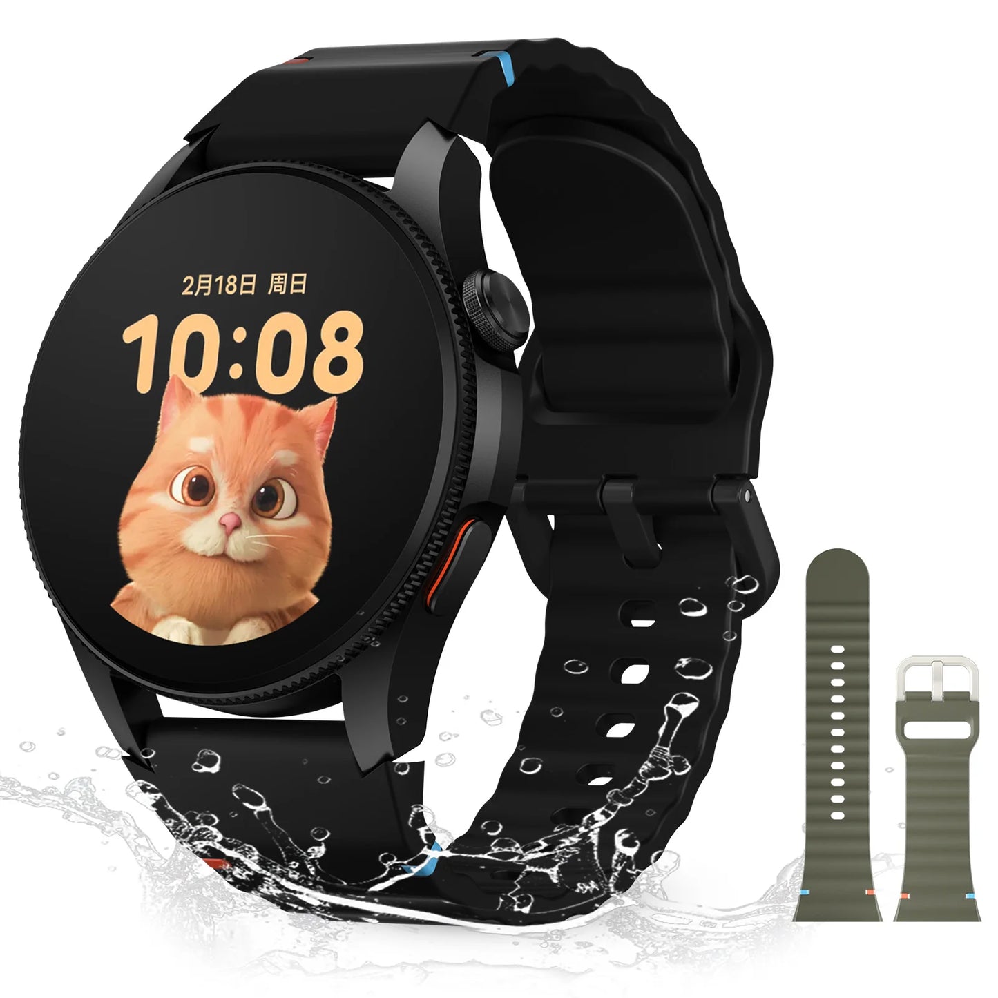 Smartwatch AURAFIT Original Masculino GPS NFC Rastreamento Chamadas BT Monitor Saúde