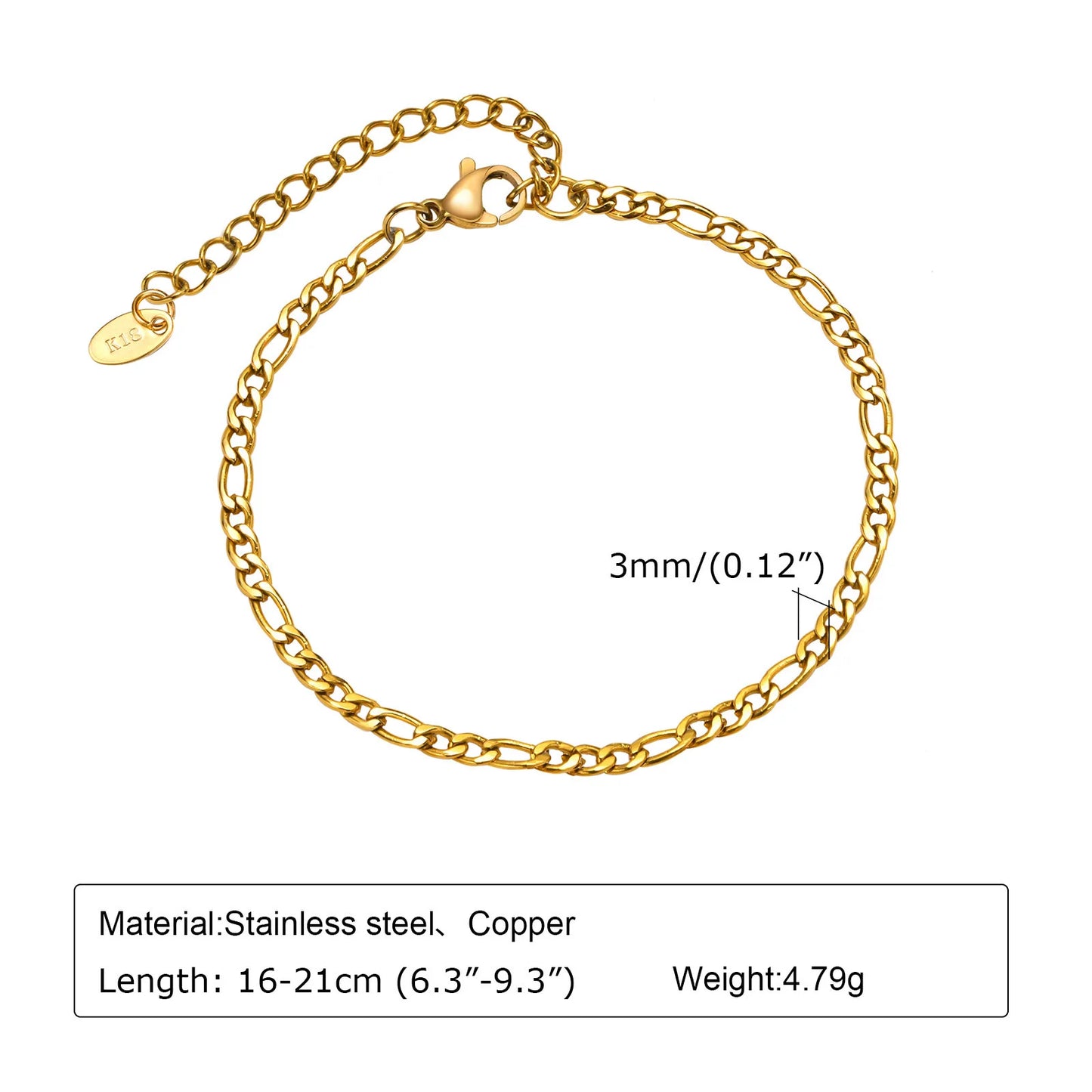 Pulseira Feminina Aço Inoxidável Empilhável Antialérgica