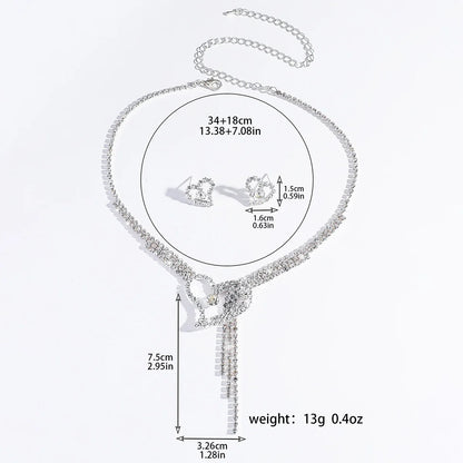 Conjunto Colar e Brincos Love Zircônia KATARIAN - Joias para Noiva
