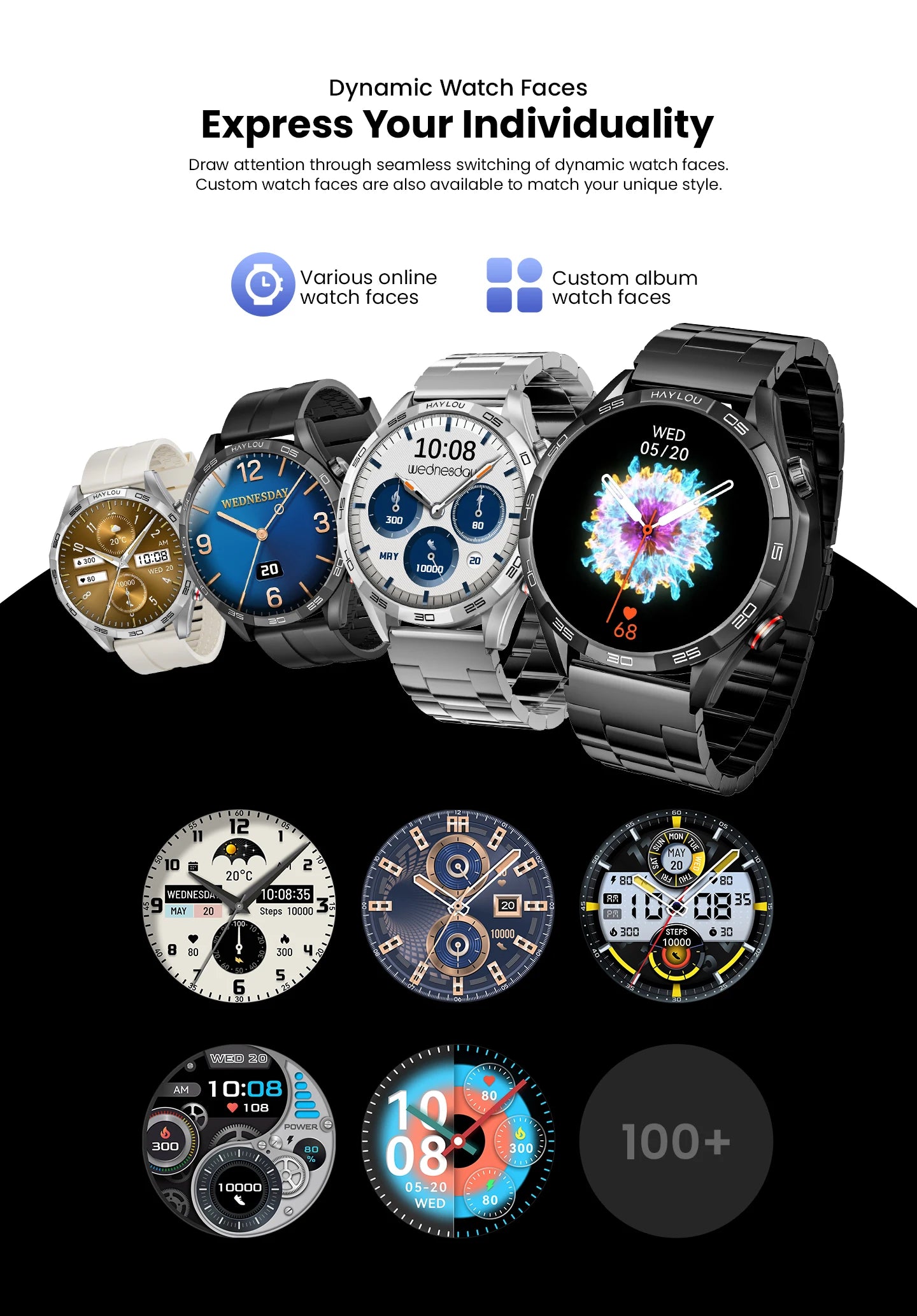 Smartwatch HAYLOU Solar 5 1.58" AMOLED - Relógio Inteligente Premium