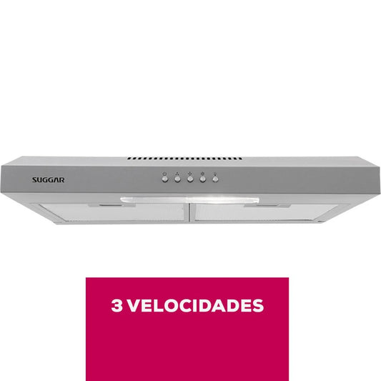 Depurador de Ar Scouper Slim Suggar 60cm 3 Velocidades DPS161PR/DPS162PR – Prata.