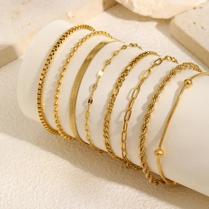 Pulseira Feminina Aço Inoxidável Empilhável Antialérgica