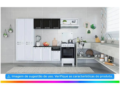 Cozinha Compacta Itatiaia Amanda Aço com Balcão 10 Portas 1 Gaveta