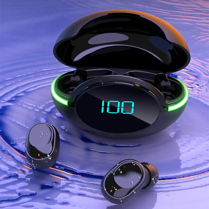 Fones de Ouvido Bluetooth 5.1 – design intra-auricular, sem fio, com luz LED
