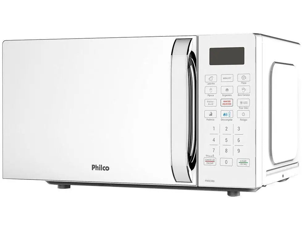 Micro-ondas Philco 20L Multifunção Easy Clean PMO23BB Branco 220V