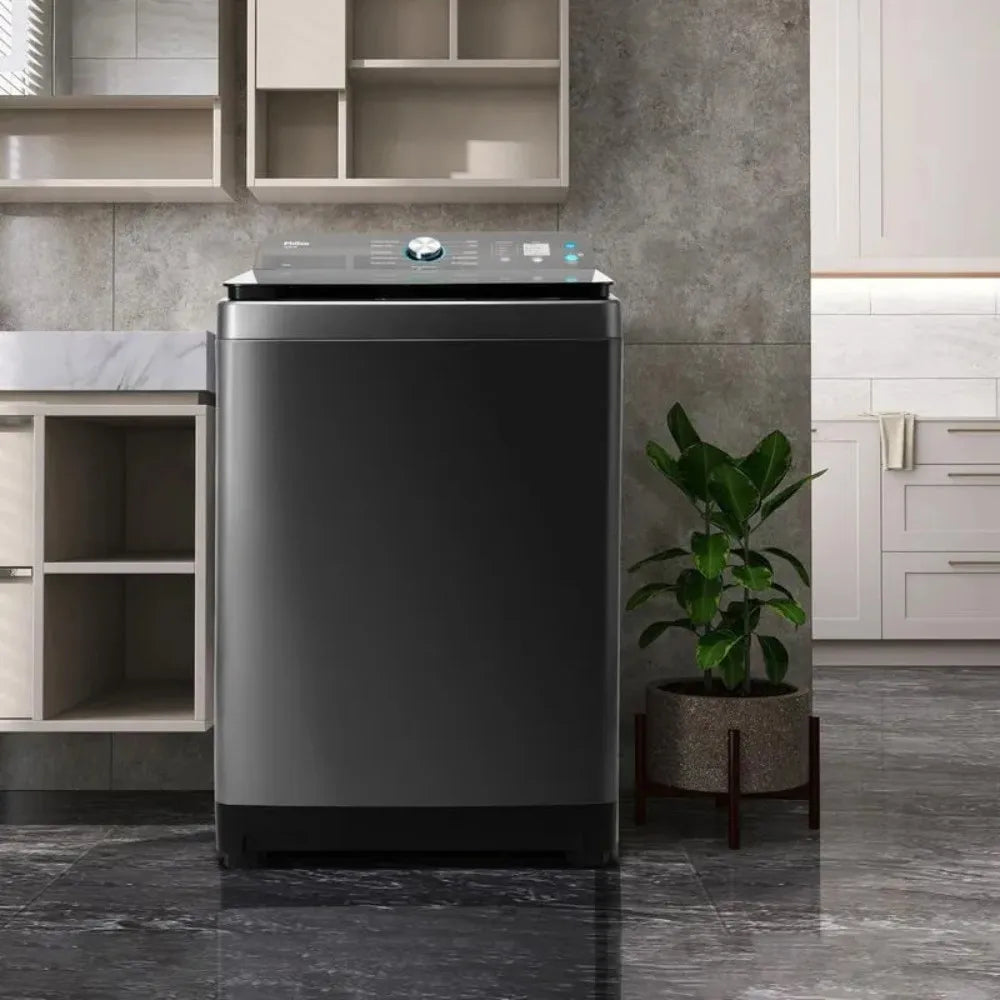 Lavadora de Roupas Philco 14kg 12 Programas Cesto Inox Tampa de Vidro PLR14B Preta