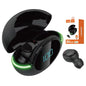 Fones de Ouvido Bluetooth 5.1 – design intra-auricular, sem fio, com luz LED