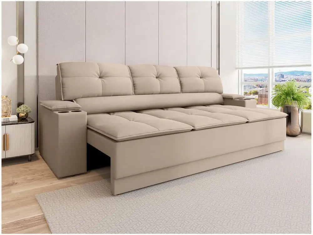 Sofá Retrátil e Reclinável 3 Lugares Velosuede Up Next Sofas