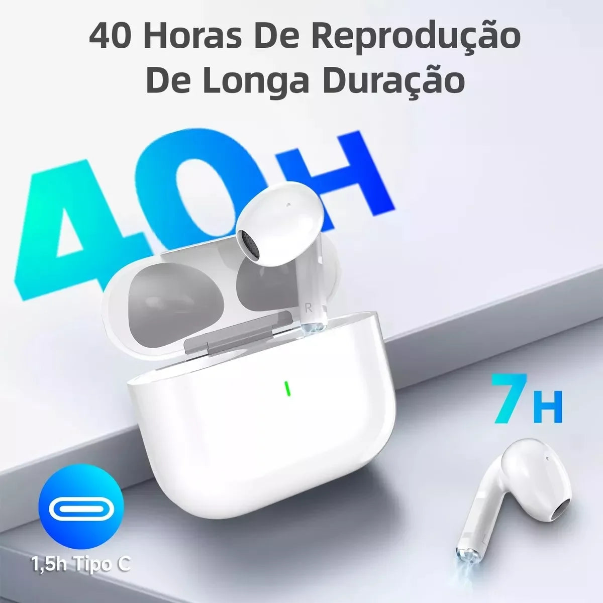 Fone de Ouvido Bluetooth 5.3 Bettdow HiFi À Prova D'Água - Som de Alta Fidelidade