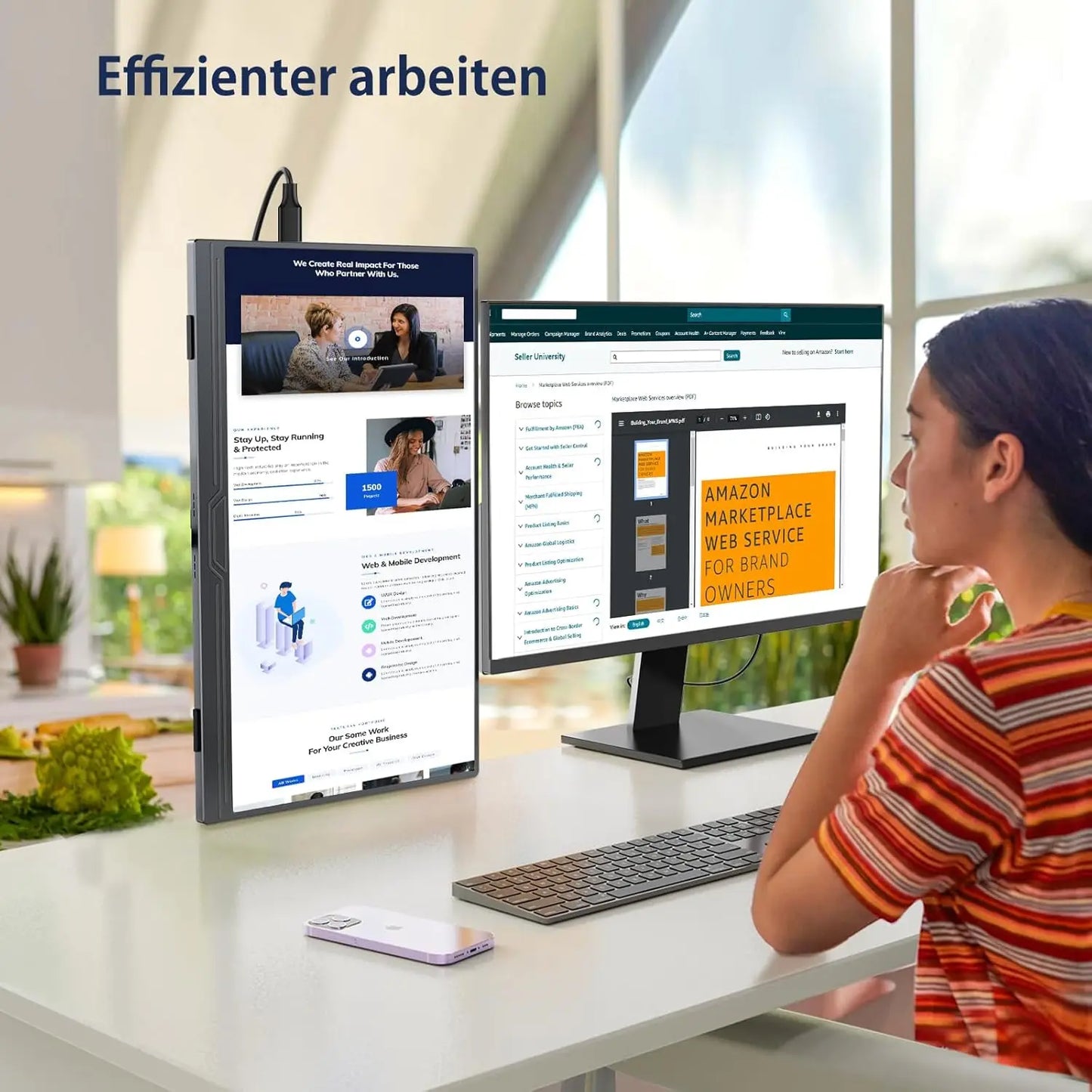 Monitor Portátil Touch 15.6" - Tela Sensível ao Toque Móvel