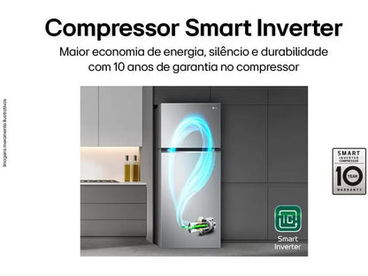 Geladeira LG Frost Free Duplex 395L - 110V | Freezer Superior e Sistema Anticongelamento