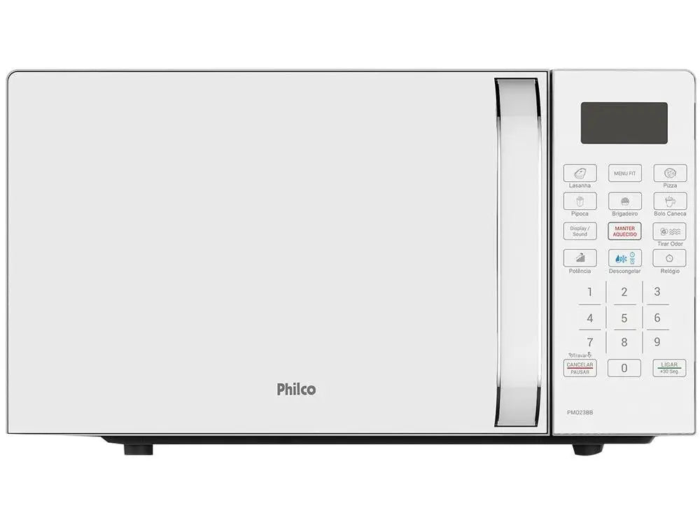 Micro-ondas Philco 20L Multifunção Easy Clean PMO23BB Branco 220V