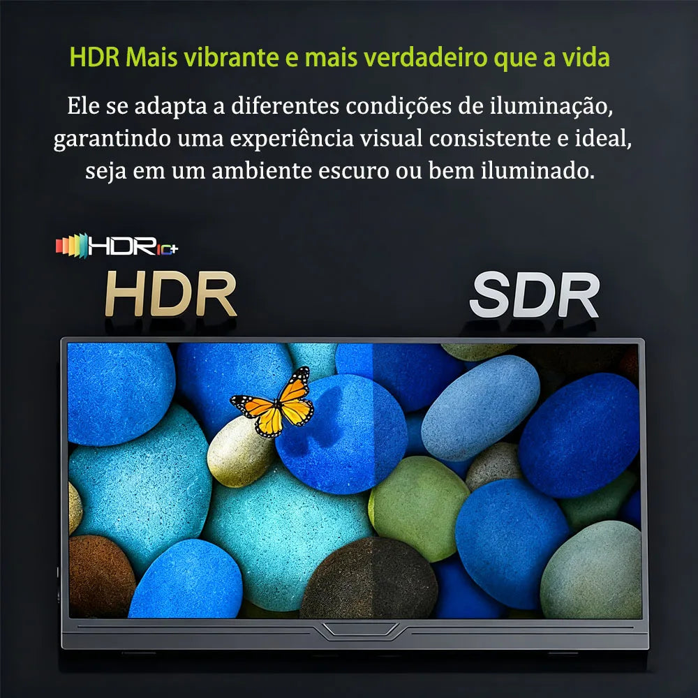 Monitor Portátil Touch 15.6" - Tela Sensível ao Toque Móvel