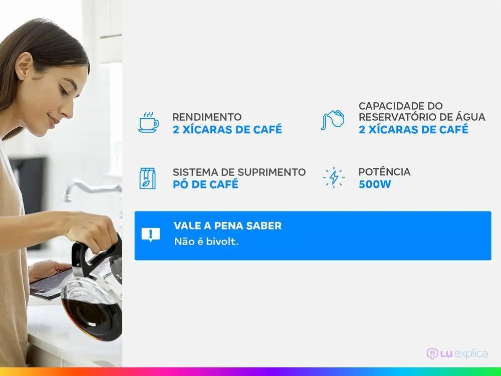 Cafeteira Elétrica Mondial C-42-2X-BI - 220V | Praticidade e Sabor no Seu Dia a Dia