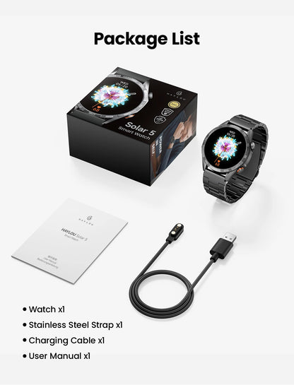 Smartwatch HAYLOU Solar 5 1.58" AMOLED - Relógio Inteligente Premium