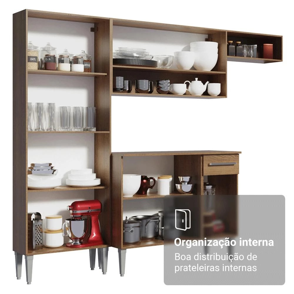 Armário de Cozinha Completa 293cm Emilly Madesa